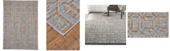 Simply Woven Joelle R3472 White 6'7" x 9'6" Area Rug